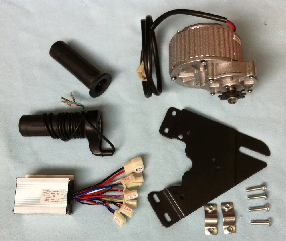 MY1018 450W 24V gear brush motor with Motor Controller and Twist Throttle, DIY Electric Bicycle Kit,
MY1018 450W 24V gear brush motor with Motor Controller and Twist Throttle, DIY Electric Bicycle Kit,