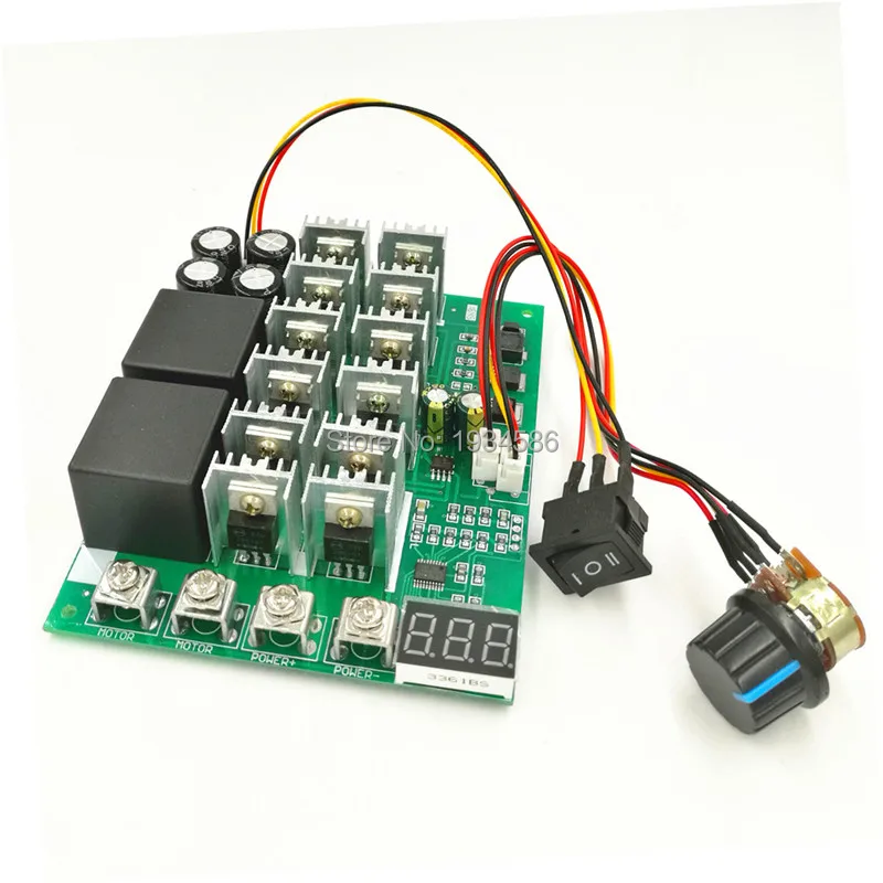 10-55V 100A DC Motor Speed PWM Control Controller Switch Module 10V 12V 24V 36V 48V 55V With Forward-Stop-Reversal LED Display
10-55V 100A DC Motor Speed PWM Control Controller Switch Module 10V 12V 24V 36V 48V 55V With Forward-Stop-Reversal LED Display