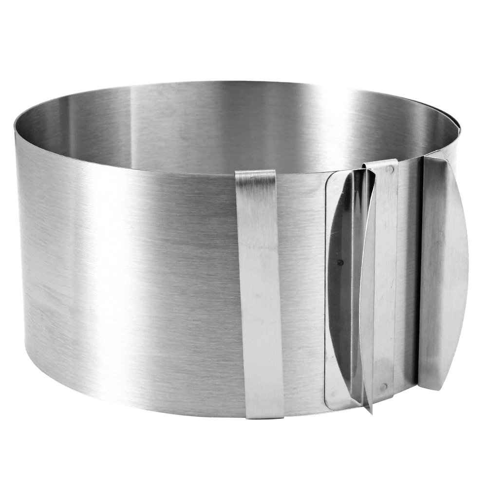 Retractable Stainless Steel Circle Mousse Ring Cake Baking Tool Set Size Shape Adjustable Bakeware Silver FJS
Retractable Stainless Steel Circle Mousse Ring Cake Baking Tool Set Size Shape Adjustable Bakeware Silver FJS