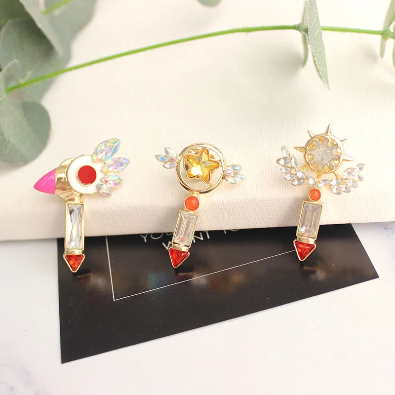 Cartoon Mokamei Girl Soldier Bird Head Wing Starstick metal crystal Brooch Pin For Women
Cartoon Mokamei Girl Soldier Bird Head Wing Starstick metal crystal Brooch Pin For Women