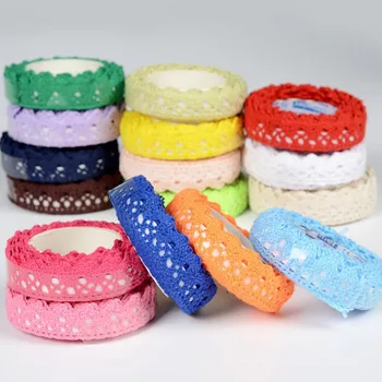 1PC 16 Colors Cotton Lace Fabric White Crochet Lace Roll Ribbon Knit Adhesive Tape Sticker Craft Decoration Stationery Supplies
1PC 16 Colors Cotton Lace Fabric White Crochet Lace Roll Ribbon Knit Adhesive Tape Sticker Craft Decoration Stationery Supplies