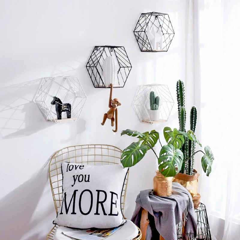 1pcs Nordic Metal Grid Wall Hanging Shelf Rack Hexagon Convenient Storage Rack Holder Geometric Figure Wall Home Decor Organizer
1pcs Nordic Metal Grid Wall Hanging Shelf Rack Hexagon Convenient Storage Rack Holder Geometric Figure Wall Home Decor Organizer