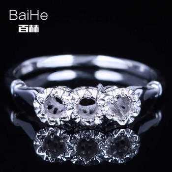 BAIHE Solid 10K White Gold Certified Round Cut Engagement Women Office/career Fine Jewelry Elegant unique Semi Mount Ring
BAIHE Solid 10K White Gold Certified Round Cut Engagement Women Office/career Fine Jewelry Elegant unique Semi Mount Ring