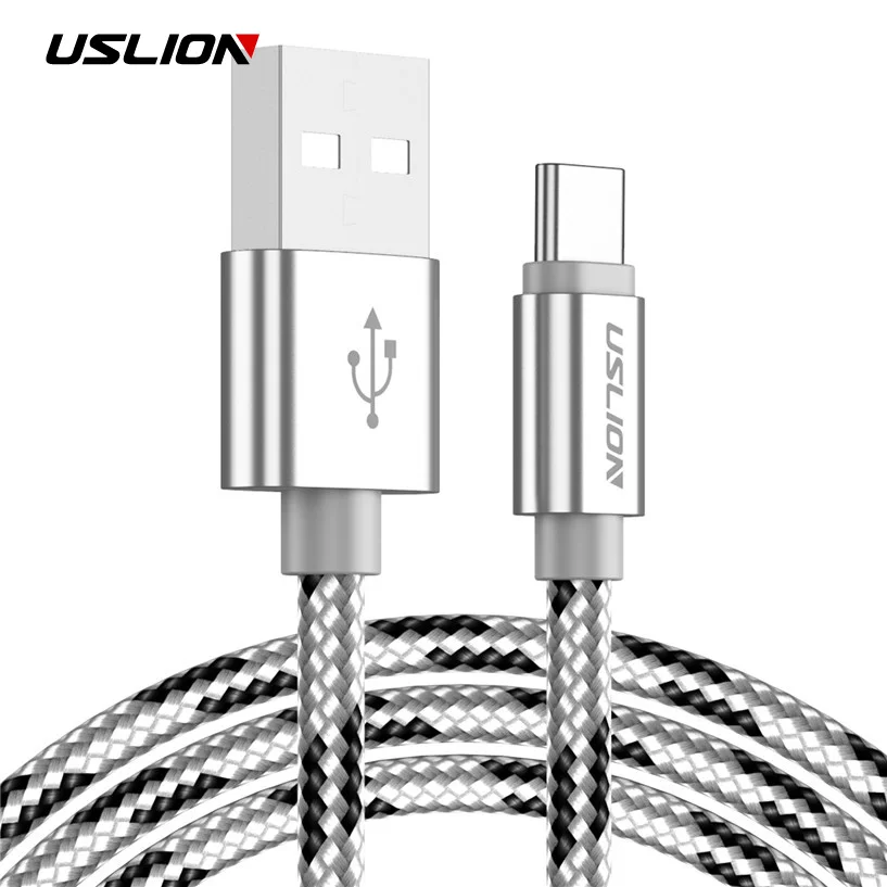 Кабель USLION Type C для Samsung S9 Note 9 Xiaomi POCOPHONE F1 Huawei usb c кабель USB Type-c передачи данных