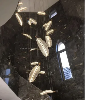 Hotel customized non-standard shopping mall sales office sand table duplex building villa corridor feather leaf art chandelier
Hotel customized non-standard shopping mall sales office sand table duplex building villa corridor feather leaf art chandelier