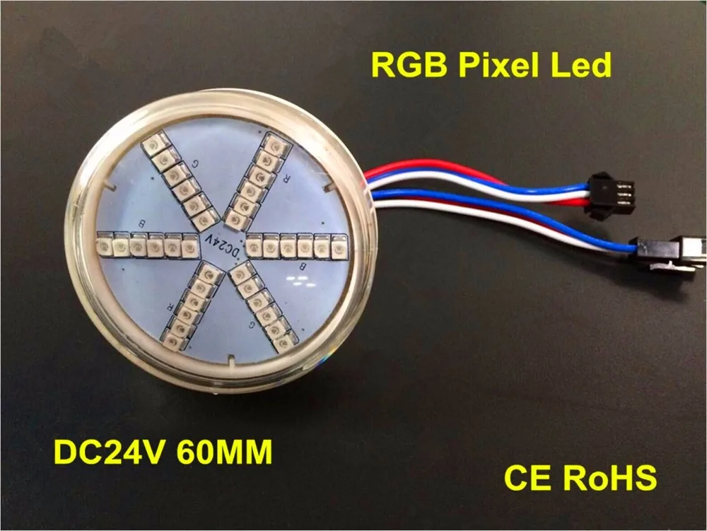 Диаметр 60 мм светодиодная подсветка для парка развлечений 36 EDS 3528 led DC24V 2 16 W IP65 UCS2903