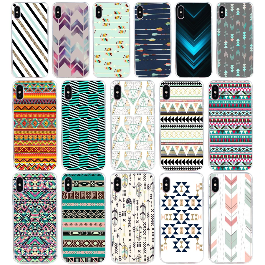 29AQ ацтекский стрелы Мягкий Силиконовый ТПУ чехол для телефона iphone 5 5s se X XR XS Max |