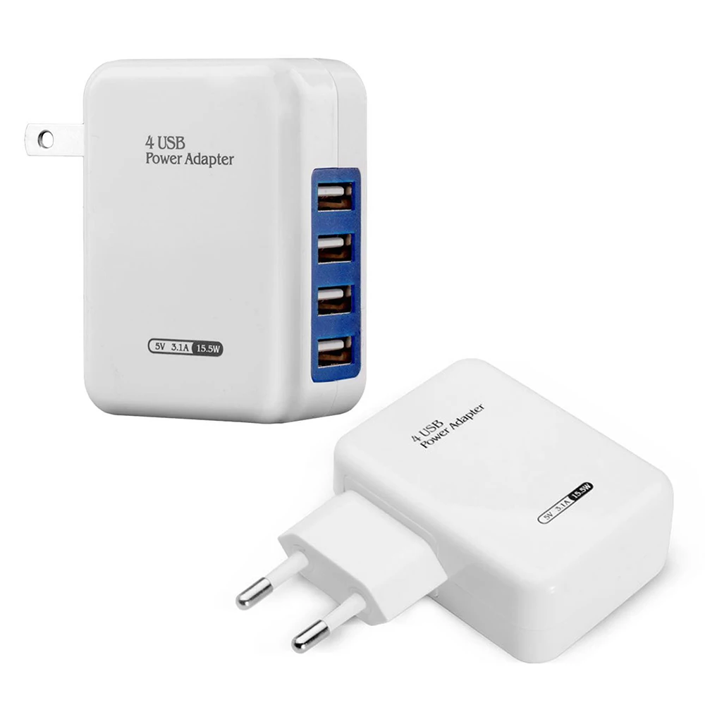 Portable 4-Port 2.1A USB Home Travel Wall Charger US/EU Plug AC Power Adapter for Mobile Phone Tablet
Portable 4-Port 2.1A USB Home Travel Wall Charger US/EU Plug AC Power Adapter for Mobile Phone Tablet