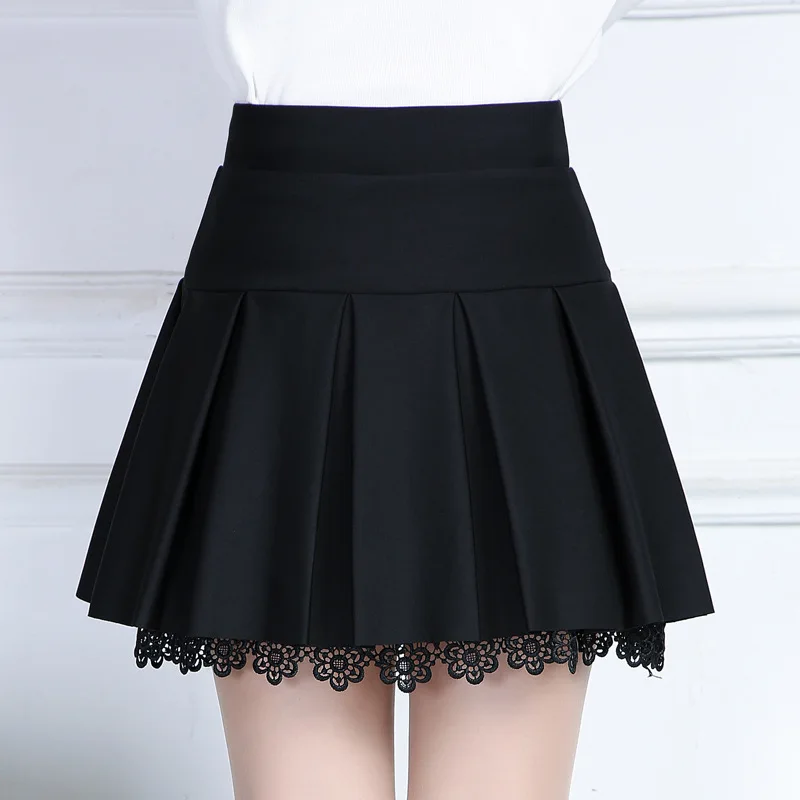 2019 Spring & Spring Women Pleated Skirt Korean Fashion Slim Sexy Lace High Waist A Line Skirt Plus Size Black Mini Skirts
2019 Spring & Spring Women Pleated Skirt Korean Fashion Slim Sexy Lace High Waist A Line Skirt Plus Size Black Mini Skirts