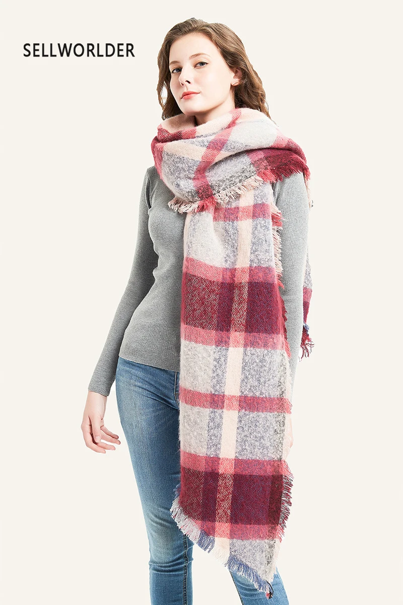 2018 Women Winter Thicken Long Size Lady Big Brand Celebrity Plaid Scarf Warm Fashion Scarves & Wraps
2018 Women Winter Thicken Long Size Lady Big Brand Celebrity Plaid Scarf Warm Fashion Scarves & Wraps