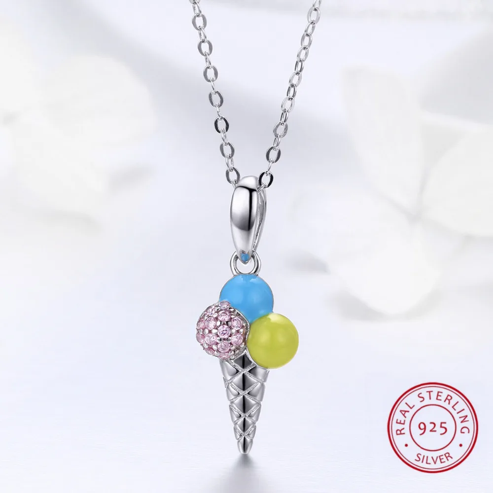 925 Sterling Silver Colorful Ice Cream Charms Pendant Necklace Jewelry Collar Colar de Plata for Girls Fashion Necklaces Jewelry
925 Sterling Silver Colorful Ice Cream Charms Pendant Necklace Jewelry Collar Colar de Plata for Girls Fashion Necklaces Jewelry