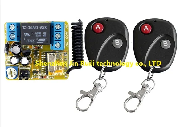 DC12V 1CH Wireless Time delay Remote Control Switch System Transmitter with Two-button Receiver for Appliances Gate Garage Door
DC12V 1CH Wireless Time delay Remote Control Switch System Transmitter with Two-button Receiver for Appliances Gate Garage Door