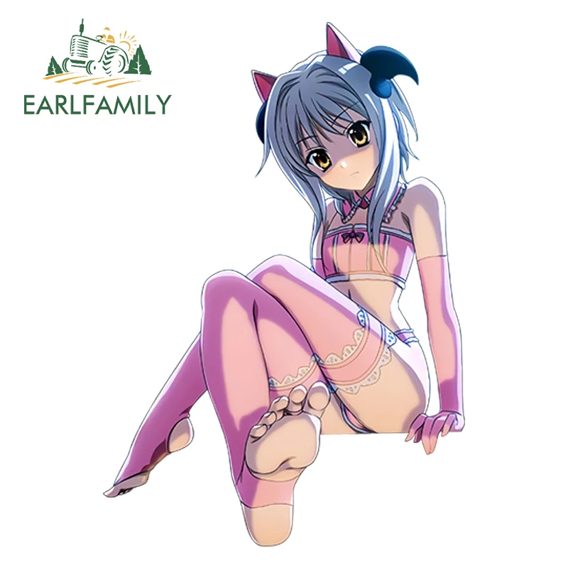 

EARLFAMILY 13cm x 9cm Anime Girl Car Color Stickers High School DxD Toujou Koneko Bumper Vinyl Decals Car Decorative Accessories