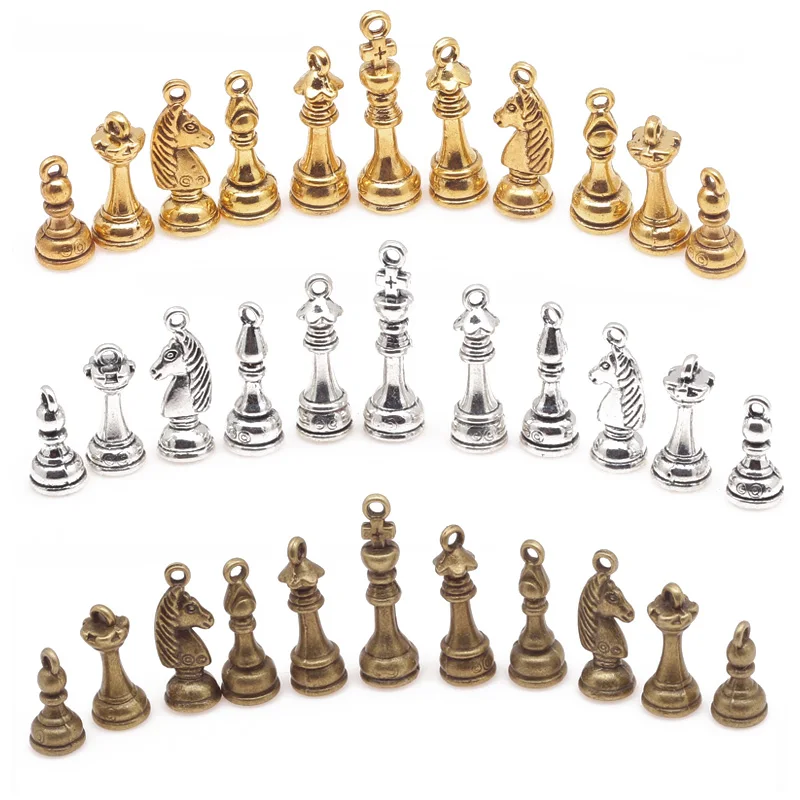 Fashion Antique Metal Zinc Alloy Chess Pendant Charms For DIY Jewelry Charms Making Wholesale 6sets 8240
Fashion Antique Metal Zinc Alloy Chess Pendant Charms For DIY Jewelry Charms Making Wholesale 6sets 8240