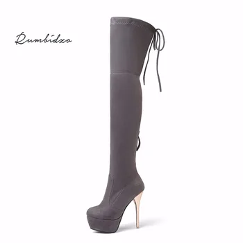 Rumbidzo 2018 Fashion Women Boots Round Toe Thin Heels Over the Knee High Platform Winter Bootie Lace Up Thigh Botas
Rumbidzo 2018 Fashion Women Boots Round Toe Thin Heels Over the Knee High Platform Winter Bootie Lace Up Thigh Botas