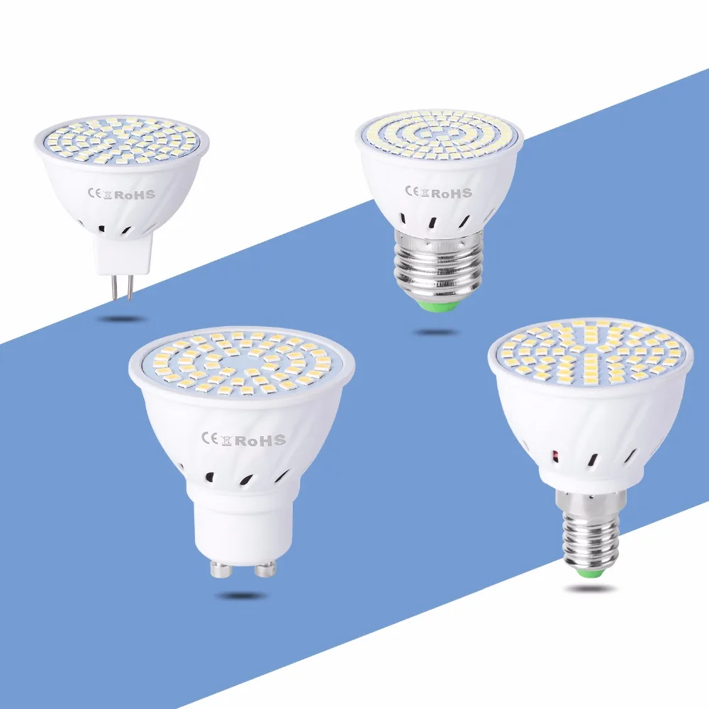 4PCS GU5.3 Lampada LED E14 220V GU10 Spotlight MR16 Lamp B22 48 60 80LEDS Ampoule led E27 Energy saving Light Bulb 2835 5W 7W 9W
4PCS GU5.3 Lampada LED E14 220V GU10 Spotlight MR16 Lamp B22 48 60 80LEDS Ampoule led E27 Energy saving Light Bulb 2835 5W 7W 9W