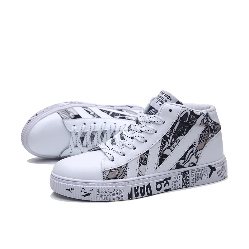 2019 New High Top Lace Up Walking Jogging Outdoor Men Casual Shoes Spring Autumn PU Leather Fashion Comfortable Sneakers
2019 New High Top Lace Up Walking Jogging Outdoor Men Casual Shoes Spring Autumn PU Leather Fashion Comfortable Sneakers
