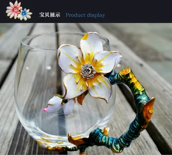 Colour Enamel Crystal Glass Water Almond flowers Cup Mug Wedding Birthday Gift Creative Cup 320ml
Colour Enamel Crystal Glass Water Almond flowers Cup Mug Wedding Birthday Gift Creative Cup 320ml