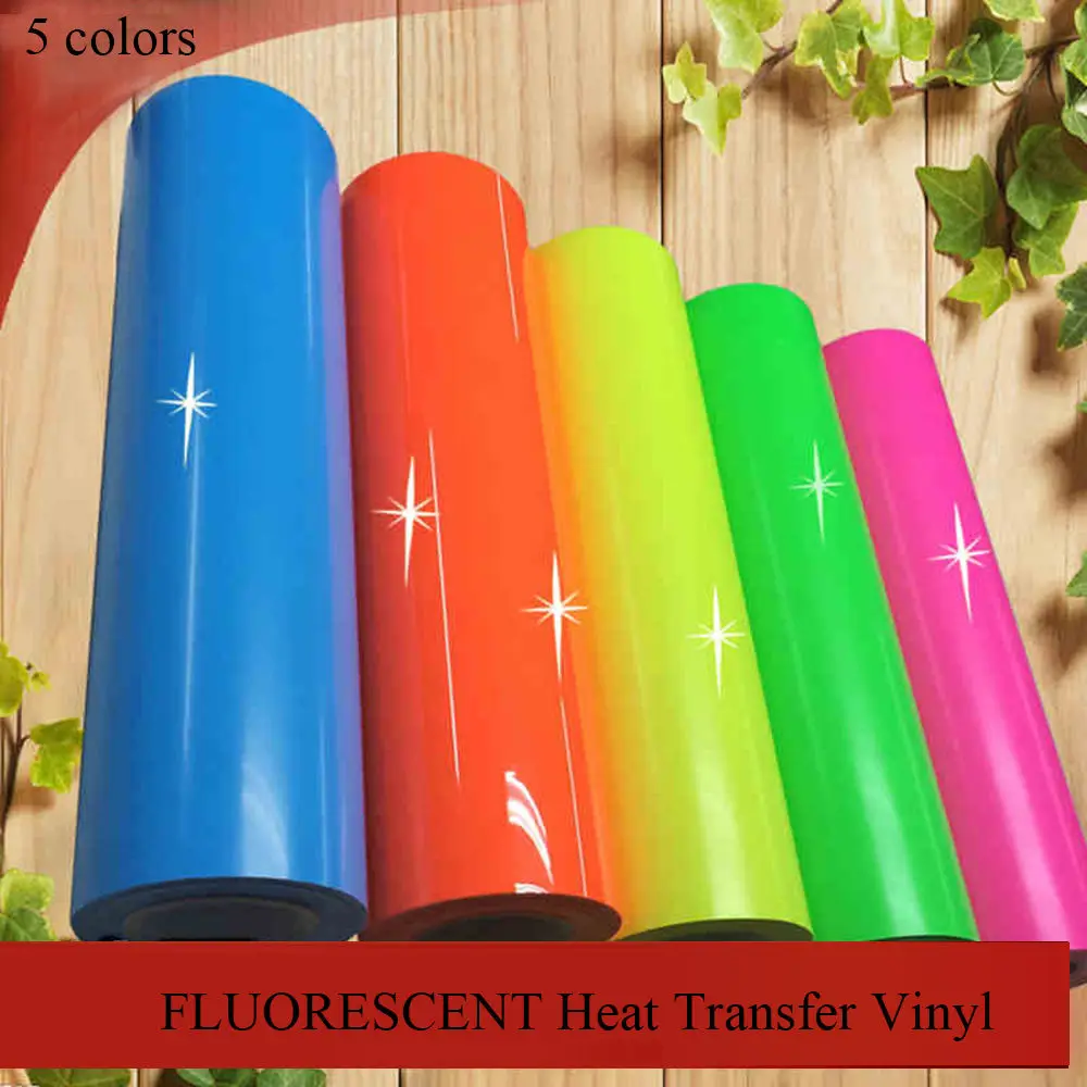 FLUORESCENT NEON FLEX T-SHIRT VINYL HEAT PRESS VINYL TRANSFER PAPER for 5 Colors 20'' x 40'' (50cm x 1m)
FLUORESCENT NEON FLEX T-SHIRT VINYL HEAT PRESS VINYL TRANSFER PAPER for 5 Colors 20'' x 40'' (50cm x 1m)