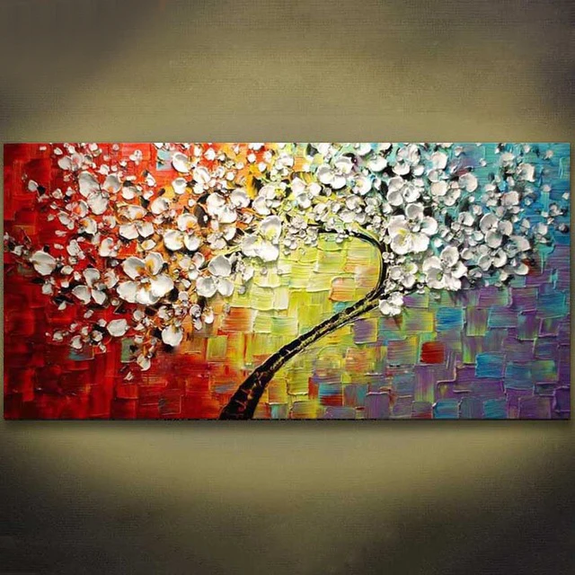 Unframed Panels Colorful Flower Tree Handpainted Oil Painting On Canvas Modern Picture Palette Knife Painting For Living Room
Unframed Panels Colorful Flower Tree Handpainted Oil Painting On Canvas Modern Picture Palette Knife Painting For Living Room