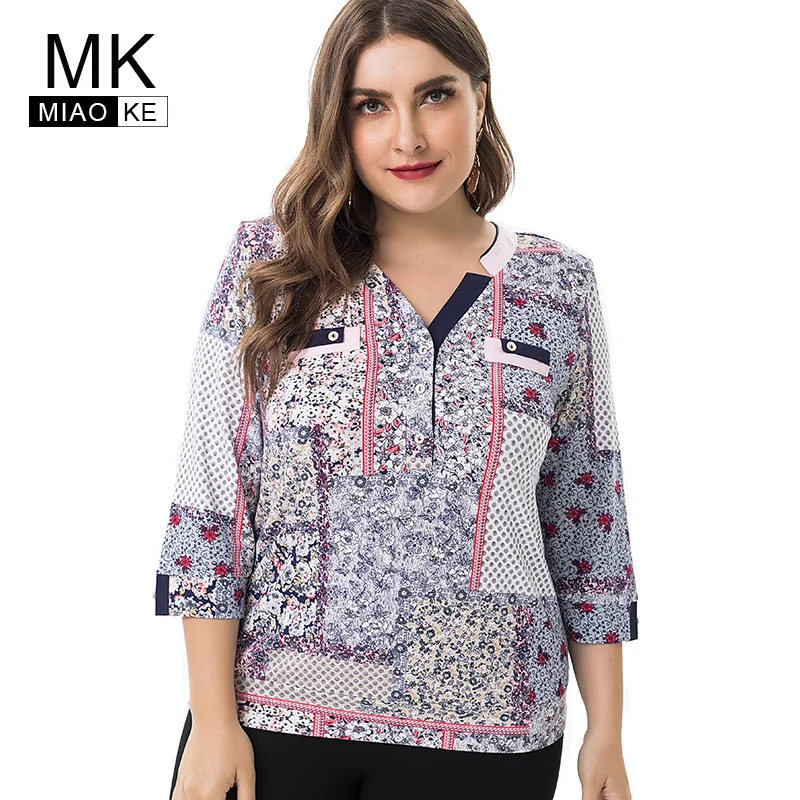 Miaoke 2019 Summer Ladies Plus Size Print Vintage tops and blouses womens Clothing Fashion large Size Cotton shirts
Miaoke 2019 Summer Ladies Plus Size Print Vintage tops and blouses womens Clothing Fashion large Size Cotton shirts