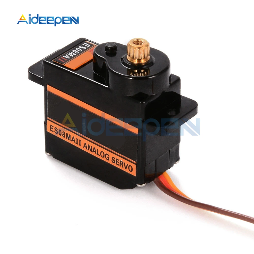 ES08MA II Mini Metal Gear Analog Servo Digital Micro Steering Servos Gear for Fixed Wings 450 RC Helicopter 200mA
ES08MA II Mini Metal Gear Analog Servo Digital Micro Steering Servos Gear for Fixed Wings 450 RC Helicopter 200mA