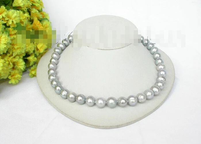 FREE shipping>>> >>>Genuine 12mm 17" round Gray freshwater pearl necklace 925sc clasp j7385 6.07
FREE shipping>>> >>>Genuine 12mm 17" round Gray freshwater pearl necklace 925sc clasp j7385 6.07