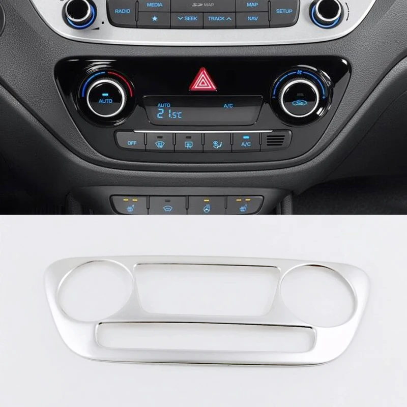 Car Styling 1PCS Stainless Steel Interior Air Condition Adjustment Frame Cover Trim For Hyundai Verna Solaris Accent 2018
Car Styling 1PCS Stainless Steel Interior Air Condition Adjustment Frame Cover Trim For Hyundai Verna Solaris Accent 2018