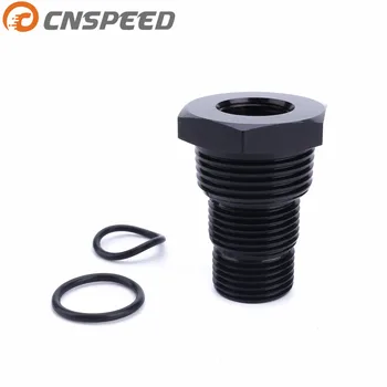 

CNSPEED Universal Automotive Threaded Oil Filter Adapter 5/8-24 to 3/4-16 13/16-16 3/4NPT Aluminum Black Color Car Nut YC101282