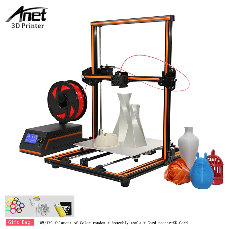 

High Precision Anet E12 E10 Anet A8 A6 Imprimante 3D Printer Update Threaded Rod Reprap Prusa i3 Impresora 3D Printer DIY Kit