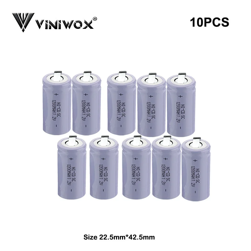 Power Tool Battery Cell Power Bank NICD Accumulator 1.2V Subc Ni-CD 1200mAh SC Rechargeable Batteries for Makita Bosch Metabo
Power Tool Battery Cell Power Bank NICD Accumulator 1.2V Subc Ni-CD 1200mAh SC Rechargeable Batteries for Makita Bosch Metabo