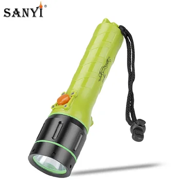 

Sanyi XML T6 LED Underwater Diving Flashlight Scuba Dive Torch Rechargeable Lighting 2 Mode Flash Light Portable Hunting Lantern