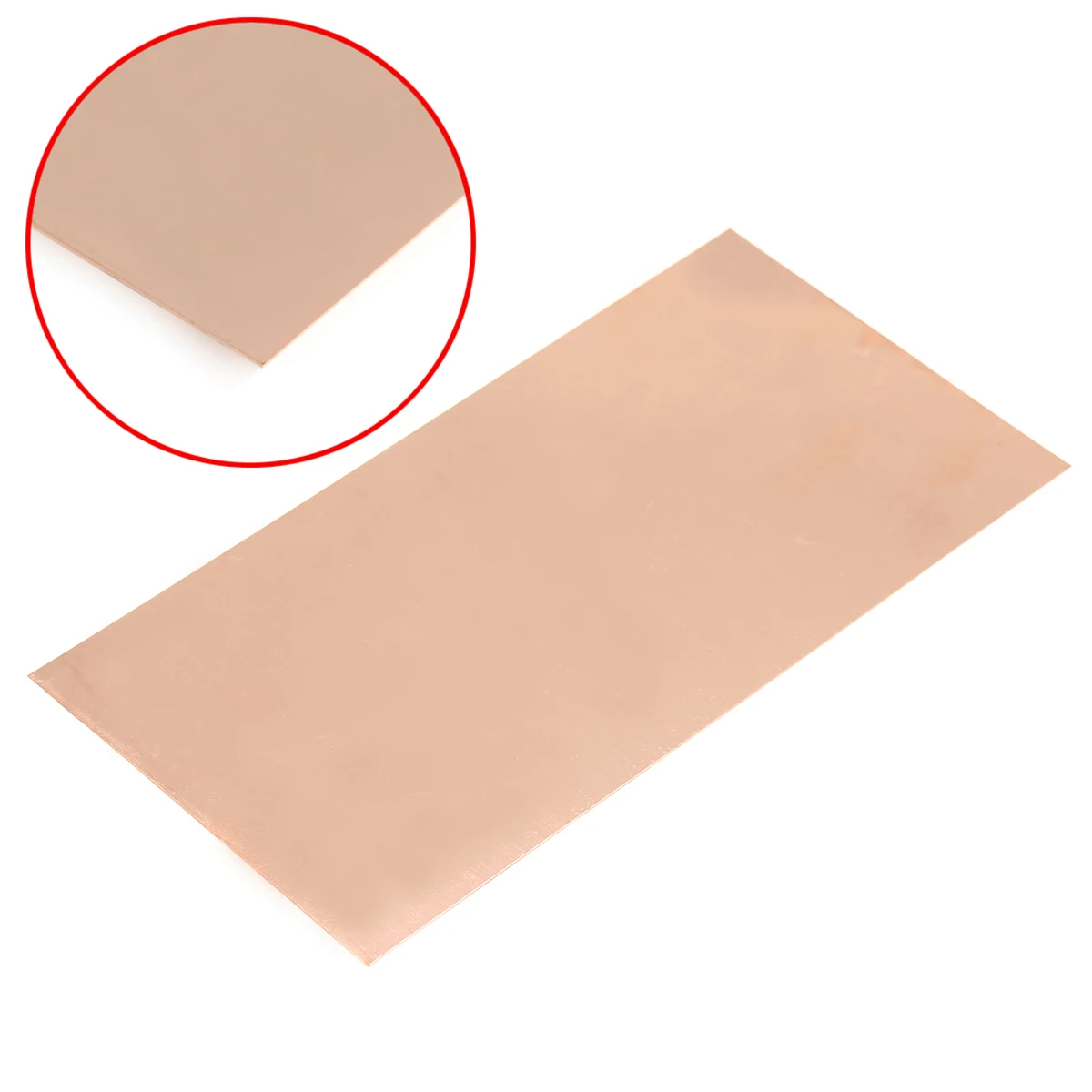 1pc Copper Cu Sheet Plate  0.5mm Thickness Foil Panel 100x200x0.5mm For Industry Tools