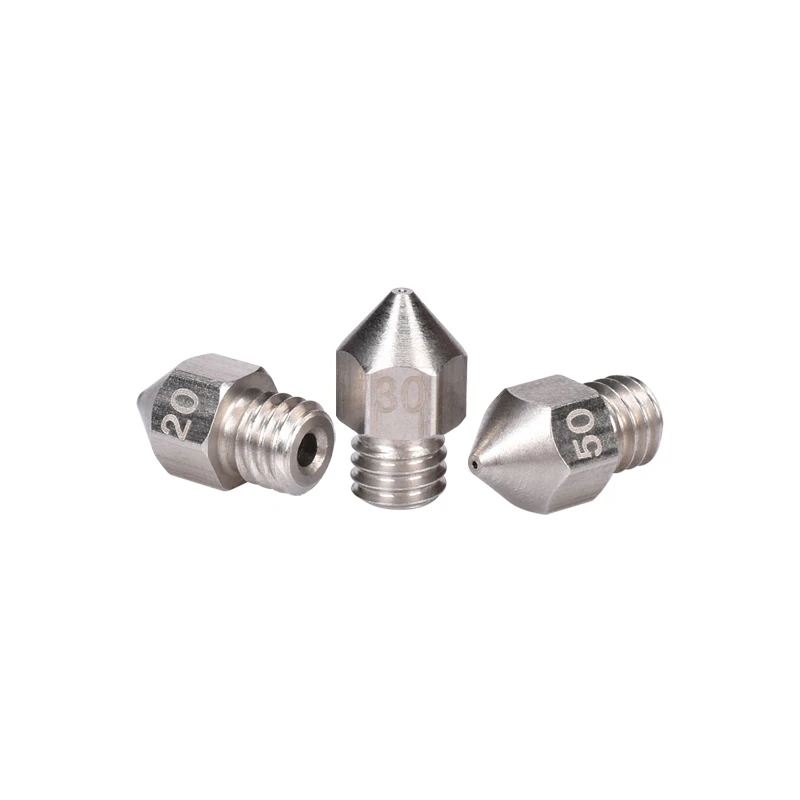 10PCS 3D Printer Parts Reprap Stainless Steel MK8 Nozzle 0.2/0.3/0.4/0.5/0.6/0.8mm MK8 Extruder Print Head For 1.75MM Filament
10PCS 3D Printer Parts Reprap Stainless Steel MK8 Nozzle 0.2/0.3/0.4/0.5/0.6/0.8mm MK8 Extruder Print Head For 1.75MM Filament