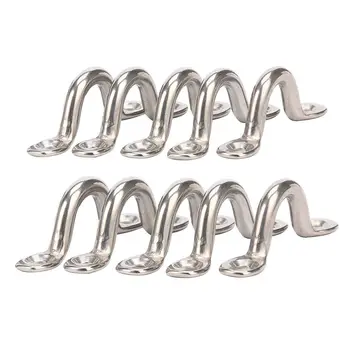 Pro Pack of 10 Pad Eye, Eye Straps, Tie Down, Kayak Deck Loops, Tie Down Anchor Point, footman's loop FOR Kayak Canoe Rigging
Pro Pack of 10 Pad Eye, Eye Straps, Tie Down, Kayak Deck Loops, Tie Down Anchor Point, footman's loop FOR Kayak Canoe Rigging