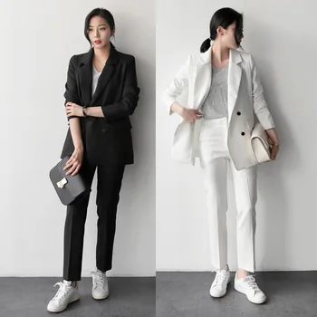 Set female 2018 spring new temperament fashion small suit wild striped long sleeve professional suit + trousers two sets set
Set female 2018 spring new temperament fashion small suit wild striped long sleeve professional suit + trousers two sets set