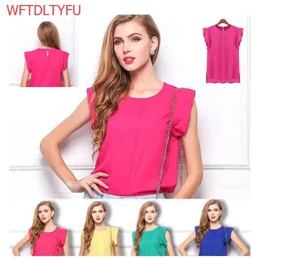 WFTDLTYFU Women Blouse Shirt Summer Short Sleeve Chiffon Solid Color Tops Elegant OL Blouses
WFTDLTYFU Women Blouse Shirt Summer Short Sleeve Chiffon Solid Color Tops Elegant OL Blouses