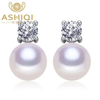 ASHIQI 925 Sterling Silver Earrings 6-7mm Perfectly Round White Natural Frewshwater Pearl Jewelry for women AAA Zircon wholesale
ASHIQI 925 Sterling Silver Earrings 6-7mm Perfectly Round White Natural Frewshwater Pearl Jewelry for women AAA Zircon wholesale