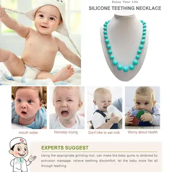Infant Baby tooth Chewing Teether Dental Care Silicone Ring Bead Chain Baby Teething Necklace DIY Supplies Oral care
Infant Baby tooth Chewing Teether Dental Care Silicone Ring Bead Chain Baby Teething Necklace DIY Supplies Oral care