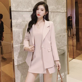 CBAFU pink mini dress blazer suit coat 2 piece set office ladies OL wear to work business women's set jacket suit outfits P031
CBAFU pink mini dress blazer suit coat 2 piece set office ladies OL wear to work business women's set jacket suit outfits P031