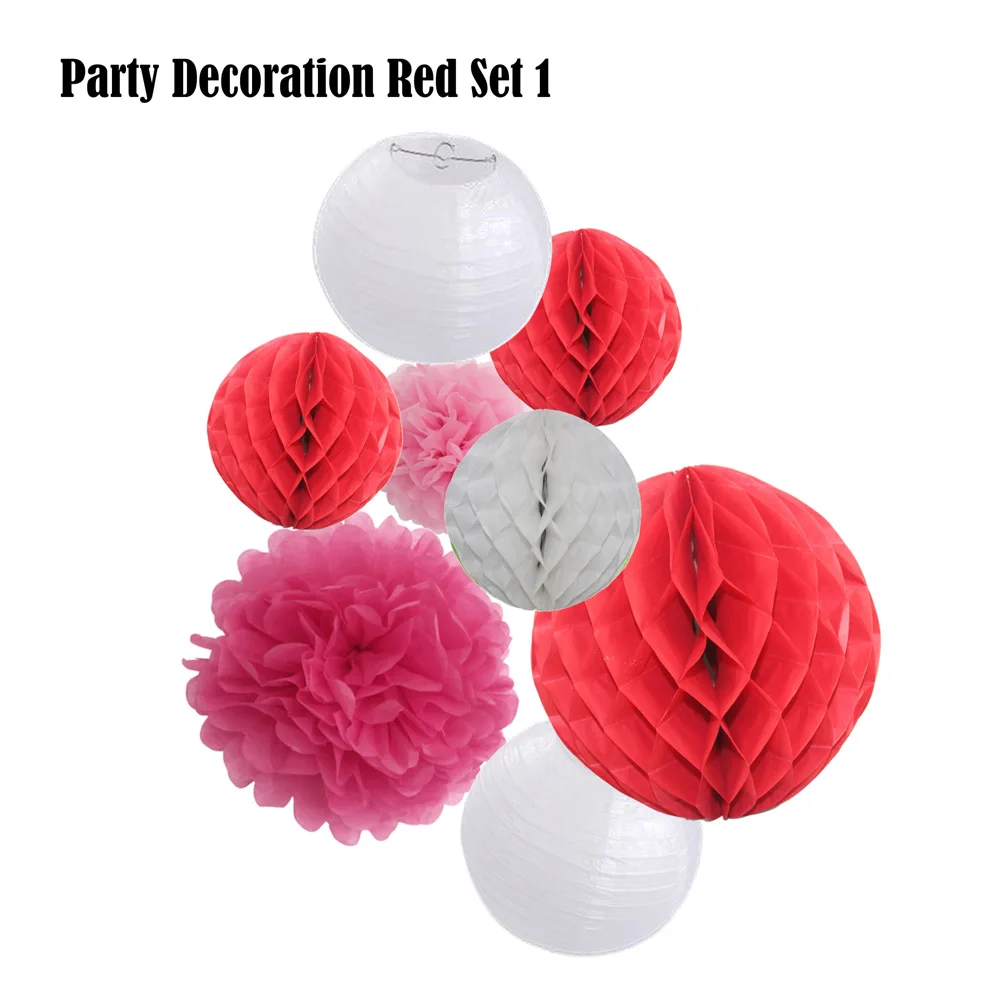 Hot Mixed Size Chinese Hanging Round Ball lanterns Red Honeycomb White Tissue Paper Pom Pom Wedding Party Decoration 8pcs/set
Hot Mixed Size Chinese Hanging Round Ball lanterns Red Honeycomb White Tissue Paper Pom Pom Wedding Party Decoration 8pcs/set