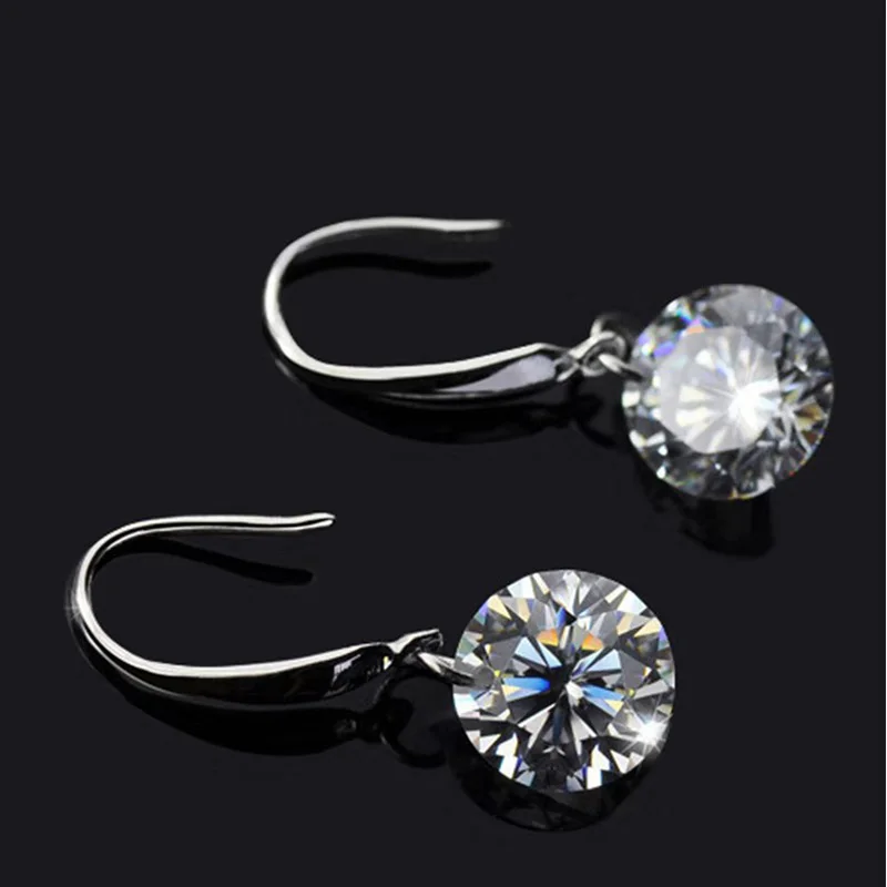 925 Sterling Silver Woman Cubic Zirconia Drop Earrings Shiny Rhinestone Crystal A Zircon CZ Earrings OL style Eardrop
925 Sterling Silver Woman Cubic Zirconia Drop Earrings Shiny Rhinestone Crystal A Zircon CZ Earrings OL style Eardrop