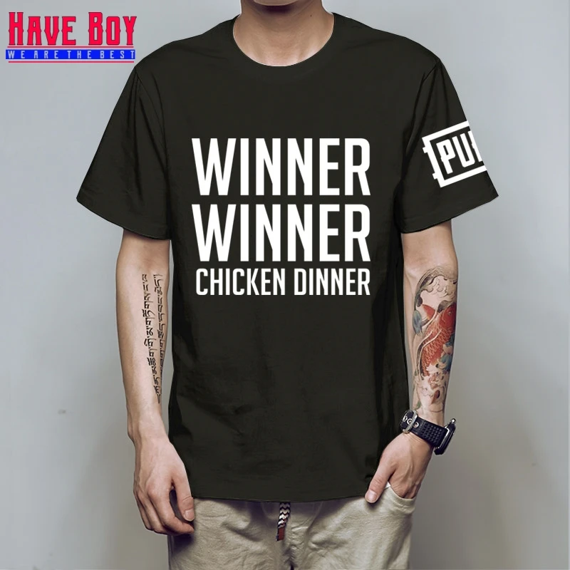 HAVE BOY new world hot FPS game Player unknown's Battlegrounds t shirts PUBG Winner Winner Chicken dinner t shirts HB155
HAVE BOY new world hot FPS game Player unknown's Battlegrounds t shirts PUBG Winner Winner Chicken dinner t shirts HB155