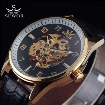 Sewor Automatic Watch Top Brand Luxury Numeral Skeleton Dial Clock Men Dress Gift Leather Strap Mens Mechanical Wristwatches
Sewor Automatic Watch Top Brand Luxury Numeral Skeleton Dial Clock Men Dress Gift Leather Strap Mens Mechanical Wristwatches