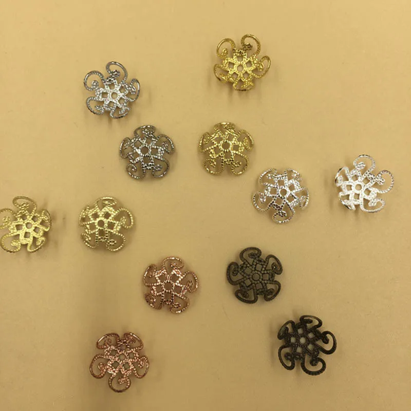 100pcs Beads Caps 4*10mm Gold Silver Bronze Hollow Flower Hats For Bead Jewelry Pendants Making Metal Accessories DIY Findings
100pcs Beads Caps 4*10mm Gold Silver Bronze Hollow Flower Hats For Bead Jewelry Pendants Making Metal Accessories DIY Findings