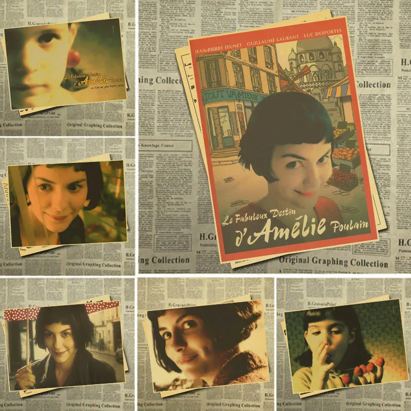 calssic movie Amelie Retro Poster Vintage Wall Decor Interior Bar Cafe Decorative Painting for kid room
calssic movie Amelie Retro Poster Vintage Wall Decor Interior Bar Cafe Decorative Painting for kid room
