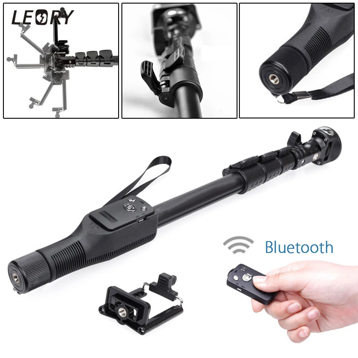 Wireless bluetooth Selfie Stand Monopod Extendable Remote Control Selfie Holder Stick Tripod for Mobile Phone for Camera Tablet
Wireless bluetooth Selfie Stand Monopod Extendable Remote Control Selfie Holder Stick Tripod for Mobile Phone for Camera Tablet