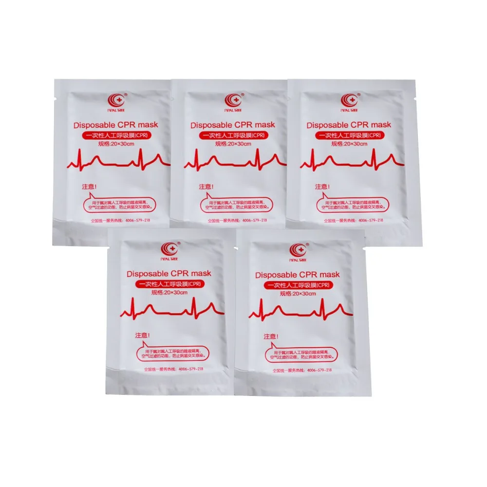 5Pcs Rescue Disposable Mouth To Mouth Cpr Breathing Mask Cpr Face Shield One Way Valve For CPR/AED Training
5Pcs Rescue Disposable Mouth To Mouth Cpr Breathing Mask Cpr Face Shield One Way Valve For CPR/AED Training