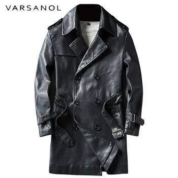 Varsanol Smart Casual Pu Leather Trench Long Length Men's Fur Coat Full Sleeve Turn-down Collar Adjustable Waist Winter Outwears
Varsanol Smart Casual Pu Leather Trench Long Length Men's Fur Coat Full Sleeve Turn-down Collar Adjustable Waist Winter Outwears
