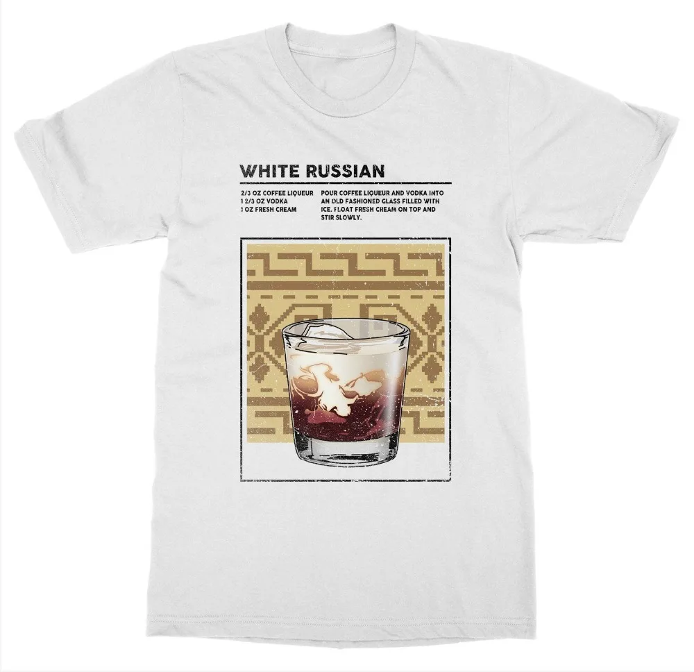 White Russian T-Shirt Mixed Drink Cocktail Alcohol Bartender Booze Happy Hour 2019 Fashion Tops StreetWear t shirt Solid Color
White Russian T-Shirt Mixed Drink Cocktail Alcohol Bartender Booze Happy Hour 2019 Fashion Tops StreetWear t shirt Solid Color